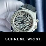 Rolex Cosmograph Daytona Eye of The Tiger Replica Watch Custom Moissanite Baguette Diamonds 1:1 Super Clone - Image 3