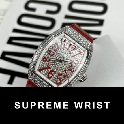Franck Muller V32 Replica Watch Red Dial Rubber Strap ABF Factory 1:1 Super Clone