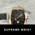 Franck Muller V45 Rose Gold Replica Watch Black Dial AB Factory 1:1 Super Clone