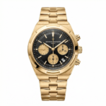 Vacheron Constantin Overseas Chronograph Watch 42.5 MM Black Dial Gold