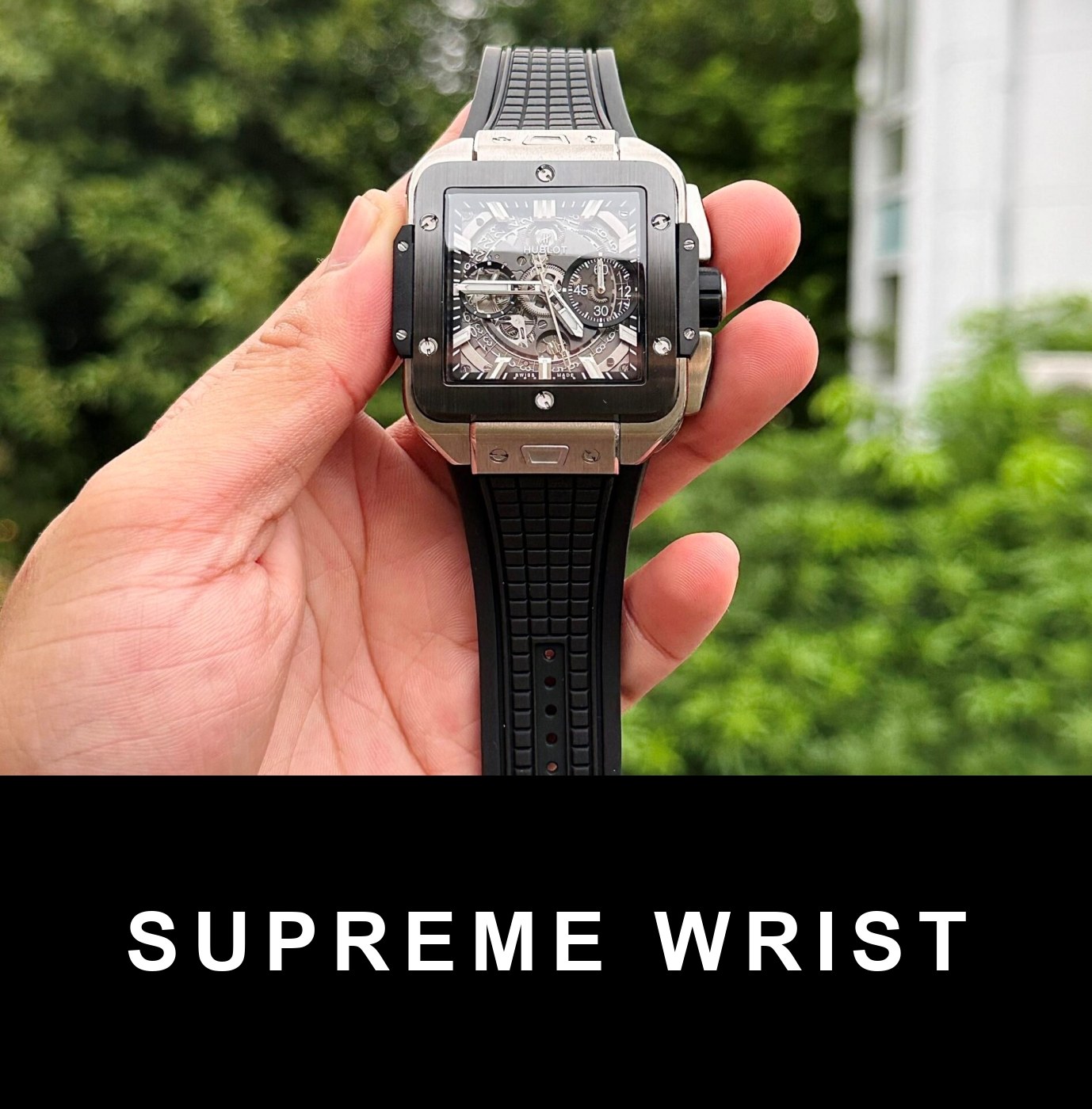 hublot-best-replica-watch-big-bang-square-6044.jpg Hublot Best Replica Watch Big Bang Square Titanium Rubber Strap BBF Factory 1:1 Super Clone - Image 1