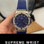 Hublot Big Bang Men’s Replica Watch Blue With Diamond Bezel 1:1 Super Clone