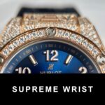 Hublot Big Bang One Click Replica Watch Blue Dial With Moissanite Diamond 1:1 Super Clone - Image 5