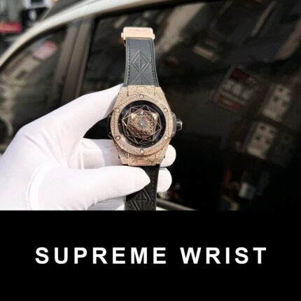 Hublot Big Bang Sang Bleu King Gold Replica Watch Diamond 1:1 Super Clone