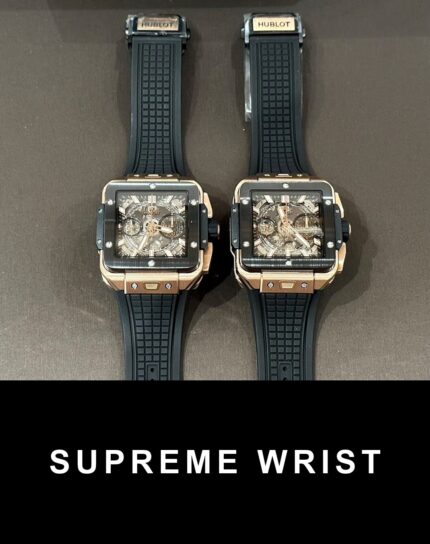 Hublot Big Big Square Best Replica Watch Rose Gold Black Bezel 1:1 Super Clone