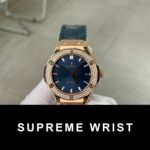 Hublot Classic Fusion Blue With Diamond Bezel Replica Watch HB Factory 1:1 Super Clone