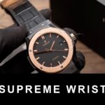 Hublot Classic Fusion Ceramic Demi Rose Replica Watch Leather Strap GSF 1:1 Super Clone