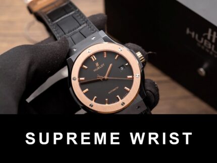 Hublot Classic Fusion Ceramic Demi Rose Replica Watch Leather Strap GSF 1:1 Super Clone