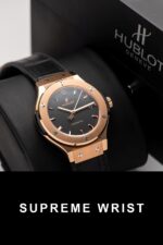Hublot Classic Fusion King Gold Black Replica Watch JJF Factory 1:1 Super Clone - Image 3