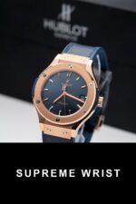 Hublot Classic Fusion King Gold Blue Replica Watch JJF Factory 1:1 Super Clone