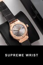 Hublot Classic Fusion King Gold Gray Dial Replica Watch JJF Factory 1:1 Super Clone - Image 2