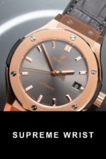 Hublot Classic Fusion King Gold Gray Dial Replica Watch JJF Factory 1:1 Super Clone - Image 4