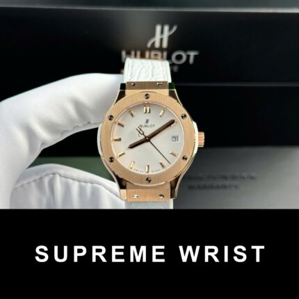 Hublot Classic Fusion King Gold Replica Watch Womens White HB Factory 1:1 Super Clone