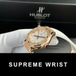 Hublot Classic Fusion King Gold Replica Watch Womens White HB Factory 1:1 Super Clone - Image 4