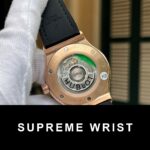 Hublot Classic Fusion King Gold With Full Diamonds HBF Replica Watch 1:1 Super Clone - Image 5