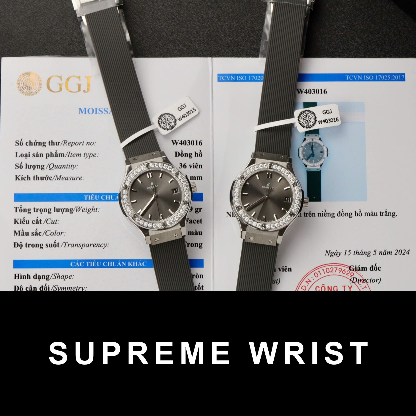 hublot-classic-fusion-replica-watch-2-1433.jpg Hublot Classic Fusion Replica Watch Custom Moissanite Diamonds Gray 1:1 Super Clone - Image 1