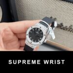 Hublot Classic Fusion Replica Watch Black Dial Custom Moissanite Diamonds 1:1 Super Clone - Image 3