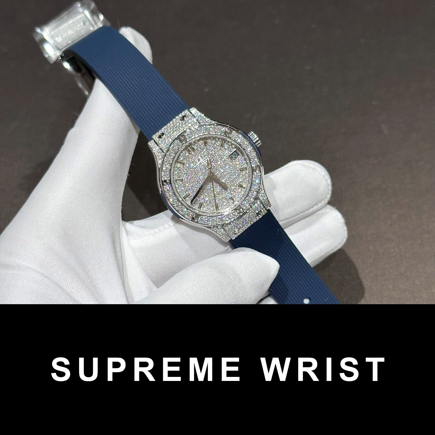 hublot-classic-fusion-replica-watch-blue-moissanite-diamond-2854.jpg Hublot Classic Fusion Replica Watch Blue Rubber Strap Moissanite Diamond 1:1 Super Clone - Image 1