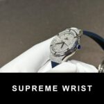 Hublot Classic Fusion Replica Watch Blue Rubber Strap Moissanite Diamond 1:1 Super Clone - Image 5