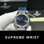 Hublot Classic Fusion Replica Watch Blue With Moissanite Diamond 1:1 Super Clone - Image 3