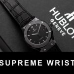 Hublot Classic Fusion Replica Watch Ceramic Carbon Dial Leather Strap GS Factory 1:1 Super Clone