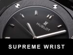 Hublot Classic Fusion Replica Watch Ceramic Carbon Dial Leather Strap GS Factory 1:1 Super Clone - Image 4