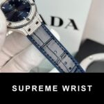 Hublot Classic Fusion Replica Watch Moissanite Diamond Blue 1:1 Super Clone - Image 4