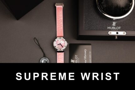 Hublot Classic Fusion Replica Watch Dial Mother of Pearl Pink Moissanite Diamonds 1:1 Super Clone