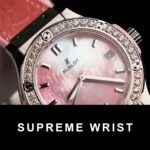 Hublot Classic Fusion Replica Watch Dial Mother of Pearl Pink Moissanite Diamonds 1:1 Super Clone - Image 11