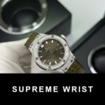 Hublot Classic Fusion Titanium Green Replica Watch Custom Moissanite Diamonds 1:1 Super Clone - Image 5