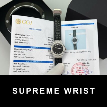 Hublot Classic Fusion Titanium Replica Watch Wacth Black Custom Moissanite Diamonds 1:1 Super Clone
