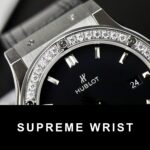 Hublot Classic Fusion Titanium Replica Watch Black Dial Custom Moissanite Diamonds 1:1 Super Clone - Image 5