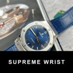 Hublot Classic Fusion Titanium Replica Watch Blue Leather Strap JJF 1:1 Super Clone - Image 2