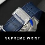 Hublot Classic Fusion Titanium Replica Watch Blue Dial Custom Moissanite Diamonds 1:1 Super Clone - Image 9