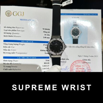 Hublot Classic Fusion Replica Watch With Moissanite Diamond Rubber Strap HB Factory 1:1 Super Clone