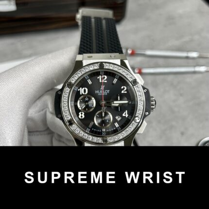 Hublot Replica Watch 1:1 Big Bang Geneve Chronograph With Diamonds Bezel 1:1 Super Clone