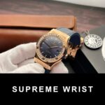 Hublot Replica Watch 1:1 Classic Fusion King Gold With Moissanite Diamonds Blue 1:1 Super Clone - Image 3