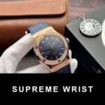 Hublot Replica Watch 1:1 Classic Fusion King Gold With Moissanite Diamonds Blue 1:1 Super Clone - Image 4