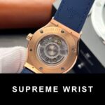 Hublot Replica Watch 1:1 Classic Fusion King Gold With Moissanite Diamonds Blue 1:1 Super Clone - Image 6