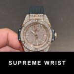 Hublot Replica Watch 1:1 One Click Gold Wrapped With Full Moissanite 1:1 Super Clone - Image 4