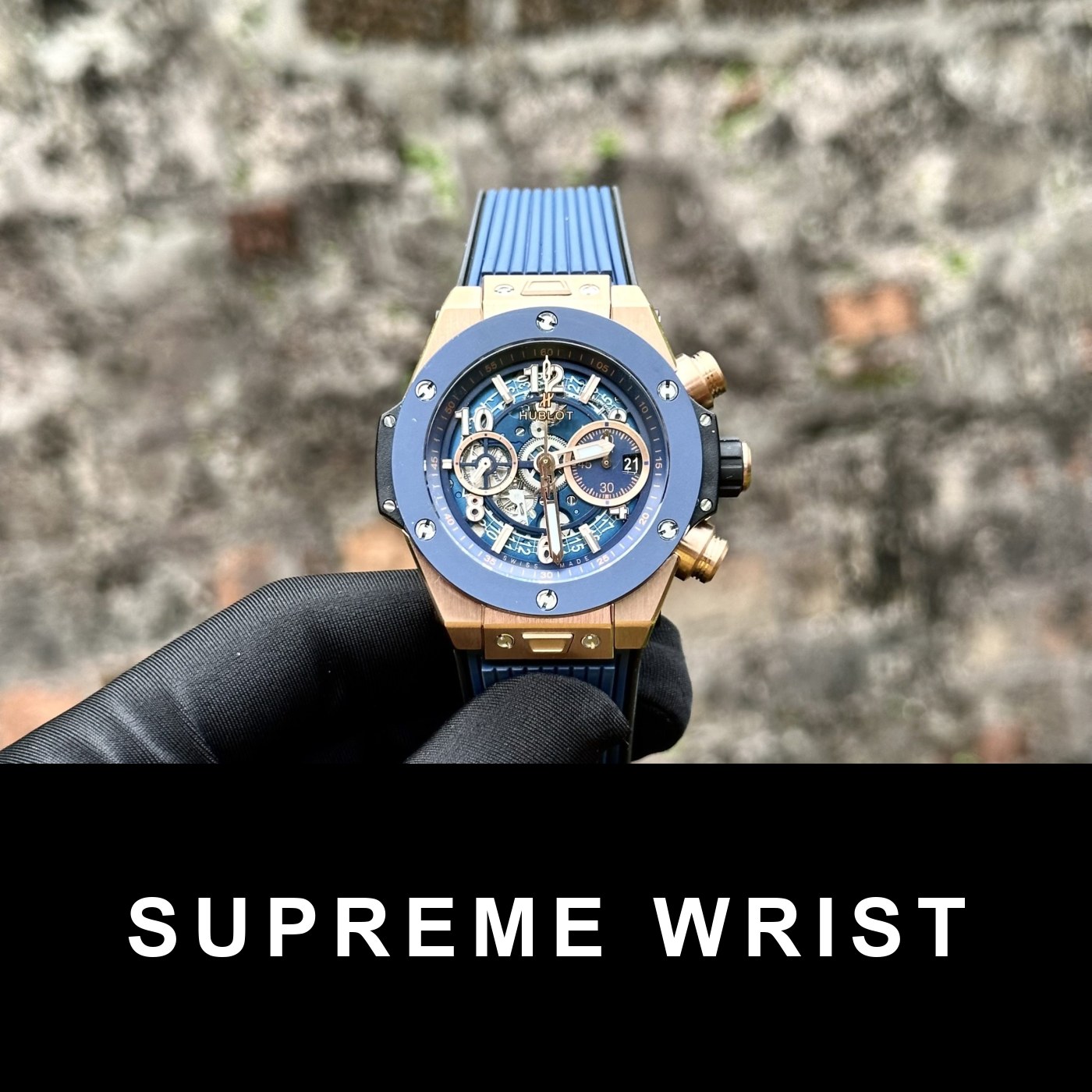 hublot-replica-watch-big-bang-unico-king-gold-2-5645-scaled-1.jpg Hublot Replica Watch Big Bang Unico King Gold Blue Ceramic Benzel 1:1 Super Clone - Image 1