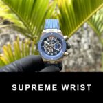 Hublot Replica Watch Big Bang Unico Titanium Blue Dial Rubber Strap 1:1 Super Clone