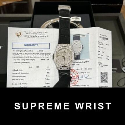 Hublot Replica Watch Classic Fusion Custom Full Moissanite Diamonds 1:1 Super Clone