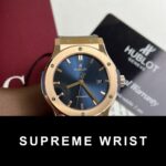 Hublot Replica Watch Classic Fusion King Gold Blue Dial JJF Factory 1:1 Super Clone
