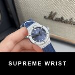 Hublot Replica Watch Classic Fussion Custom Blue Dial Moissanite Diamonds 1:1 Super Clone - Image 5