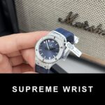 Hublot Replica Watch Classic Fussion Custom Blue Dial Moissanite Diamonds 1:1 Super Clone - Image 6