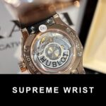 Hublot Replica Watch Orlinski King Gold Black With Full Diamond Case HBF 1:1 Super Clone - Image 4