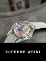 Hublot Replica Watch Takashi Murakami Sapphire Rubber Strap 1:1 Super Clone - Image 5