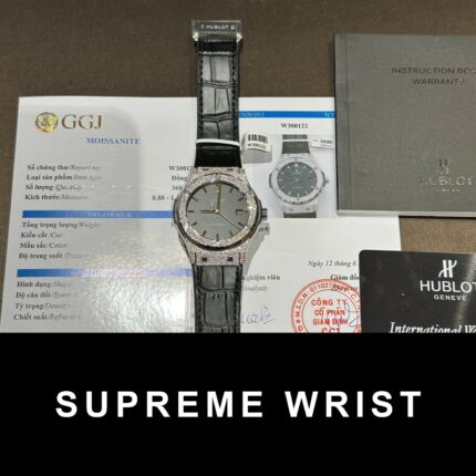 Hublot Replica Watch With Full Diamond Moissanite Black 1:1 Super Clone