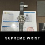 Hublot Replica Watch With Full Diamond Moissanite Gray Leather Strap 1:1 Super Clone